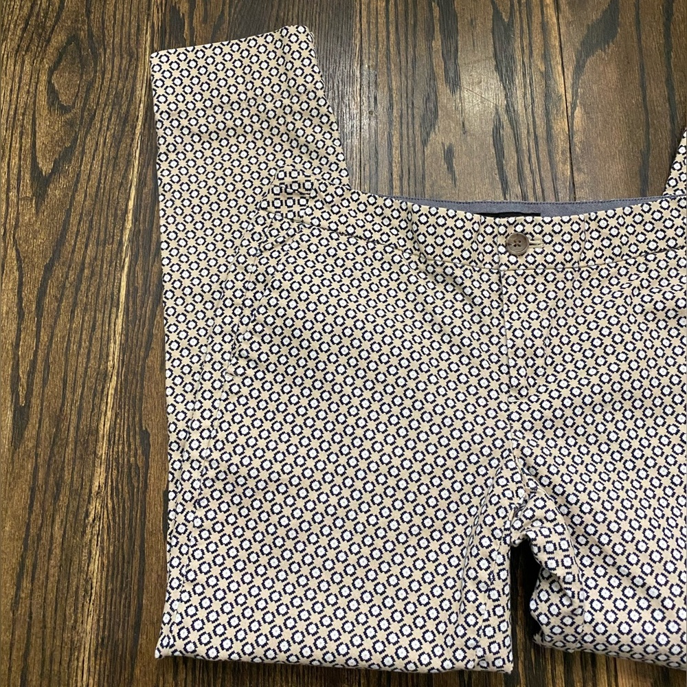 Banana Republic Hampton Fit Geometric Cropped Pants